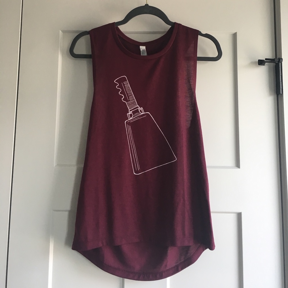 Mississippi State Cowbell Sleeveless Tank Top Size Medium